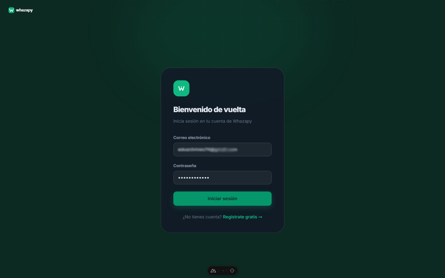 Dashboard de Whazapy